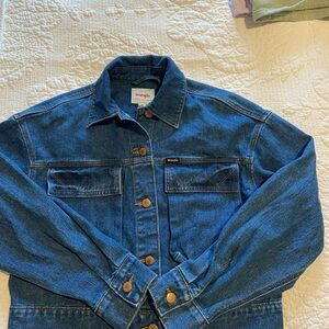 Wrangler Indigo Denim Western Crop Jacket SZ S